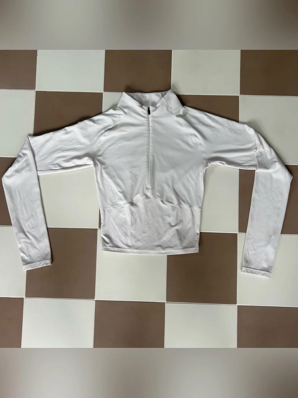 Varley Helena Mid Layer White Half Zip Performance Top Size S - Picture 4 of 10
